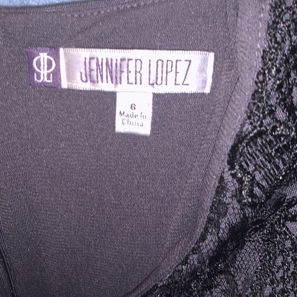 JENNIFER LOPEZ Hollywood Boudoir Grey & Black Lace Sheath Dress 6 - Picture 4 of 4